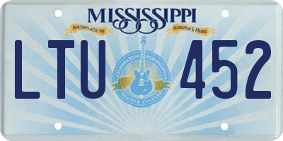 MS license plate LTU452