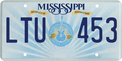MS license plate LTU453