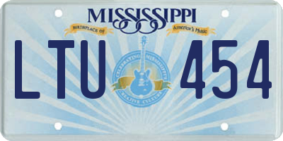 MS license plate LTU454