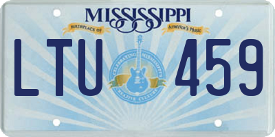 MS license plate LTU459