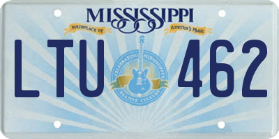 MS license plate LTU462