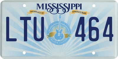 MS license plate LTU464