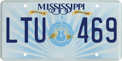 MS license plate LTU469