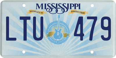 MS license plate LTU479