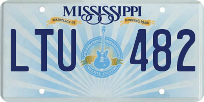 MS license plate LTU482
