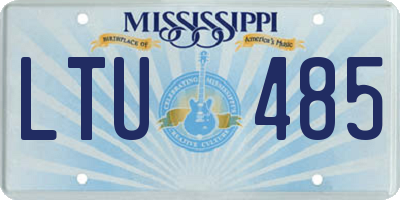 MS license plate LTU485