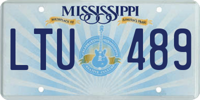 MS license plate LTU489