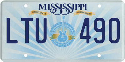 MS license plate LTU490