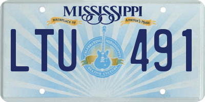 MS license plate LTU491