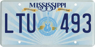 MS license plate LTU493