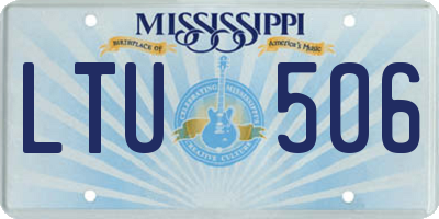 MS license plate LTU506