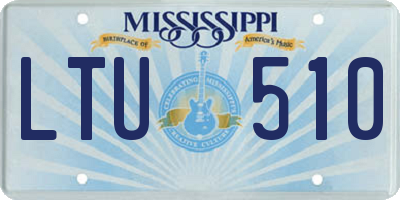 MS license plate LTU510