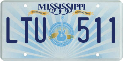MS license plate LTU511