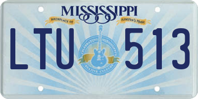 MS license plate LTU513