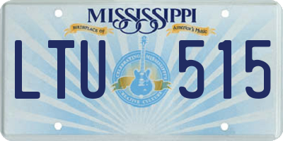 MS license plate LTU515