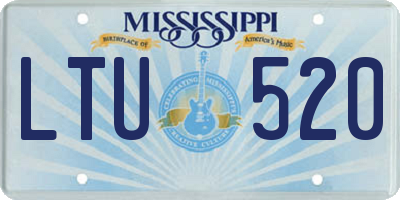 MS license plate LTU520