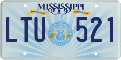 MS license plate LTU521