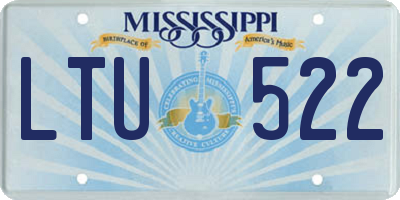 MS license plate LTU522