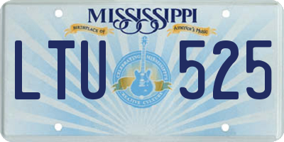 MS license plate LTU525