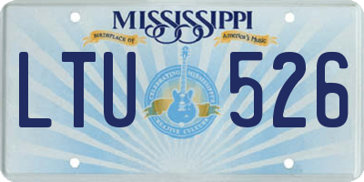 MS license plate LTU526