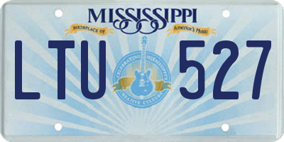 MS license plate LTU527