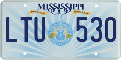MS license plate LTU530