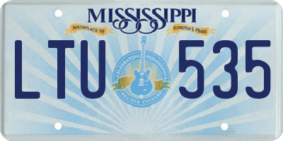 MS license plate LTU535