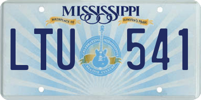 MS license plate LTU541