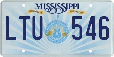 MS license plate LTU546