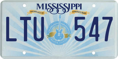 MS license plate LTU547