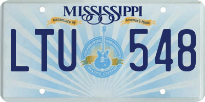 MS license plate LTU548