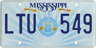 MS license plate LTU549
