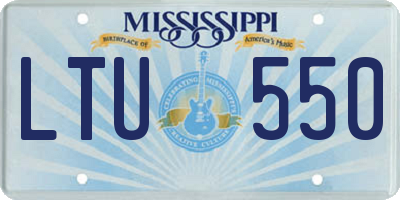 MS license plate LTU550