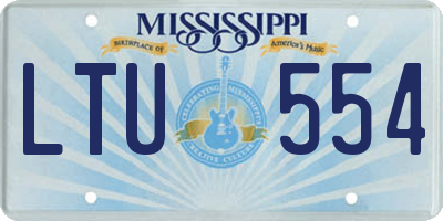 MS license plate LTU554