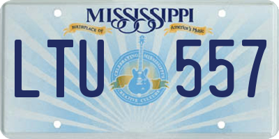 MS license plate LTU557