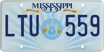 MS license plate LTU559