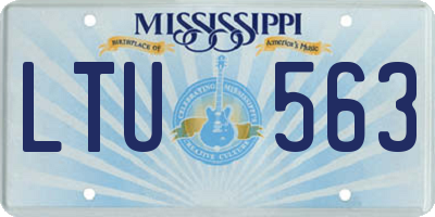 MS license plate LTU563