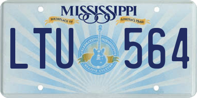 MS license plate LTU564