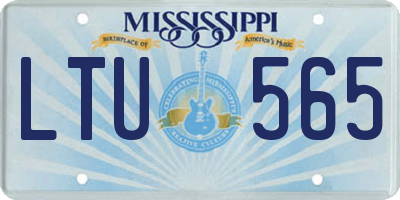 MS license plate LTU565