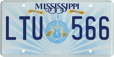 MS license plate LTU566