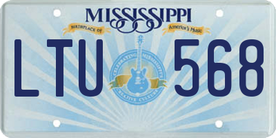 MS license plate LTU568