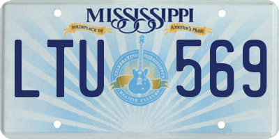 MS license plate LTU569