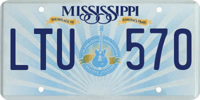 MS license plate LTU570