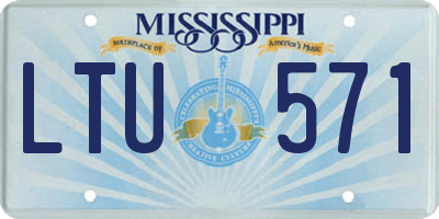 MS license plate LTU571
