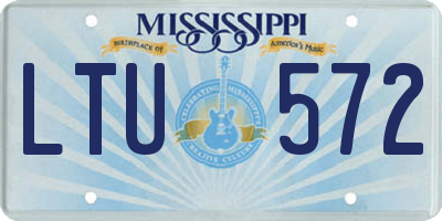 MS license plate LTU572