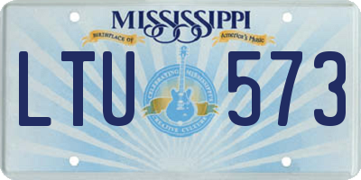 MS license plate LTU573