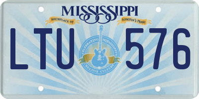 MS license plate LTU576
