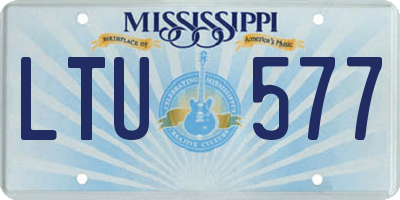 MS license plate LTU577