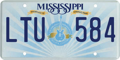 MS license plate LTU584