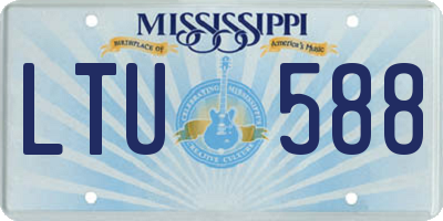 MS license plate LTU588